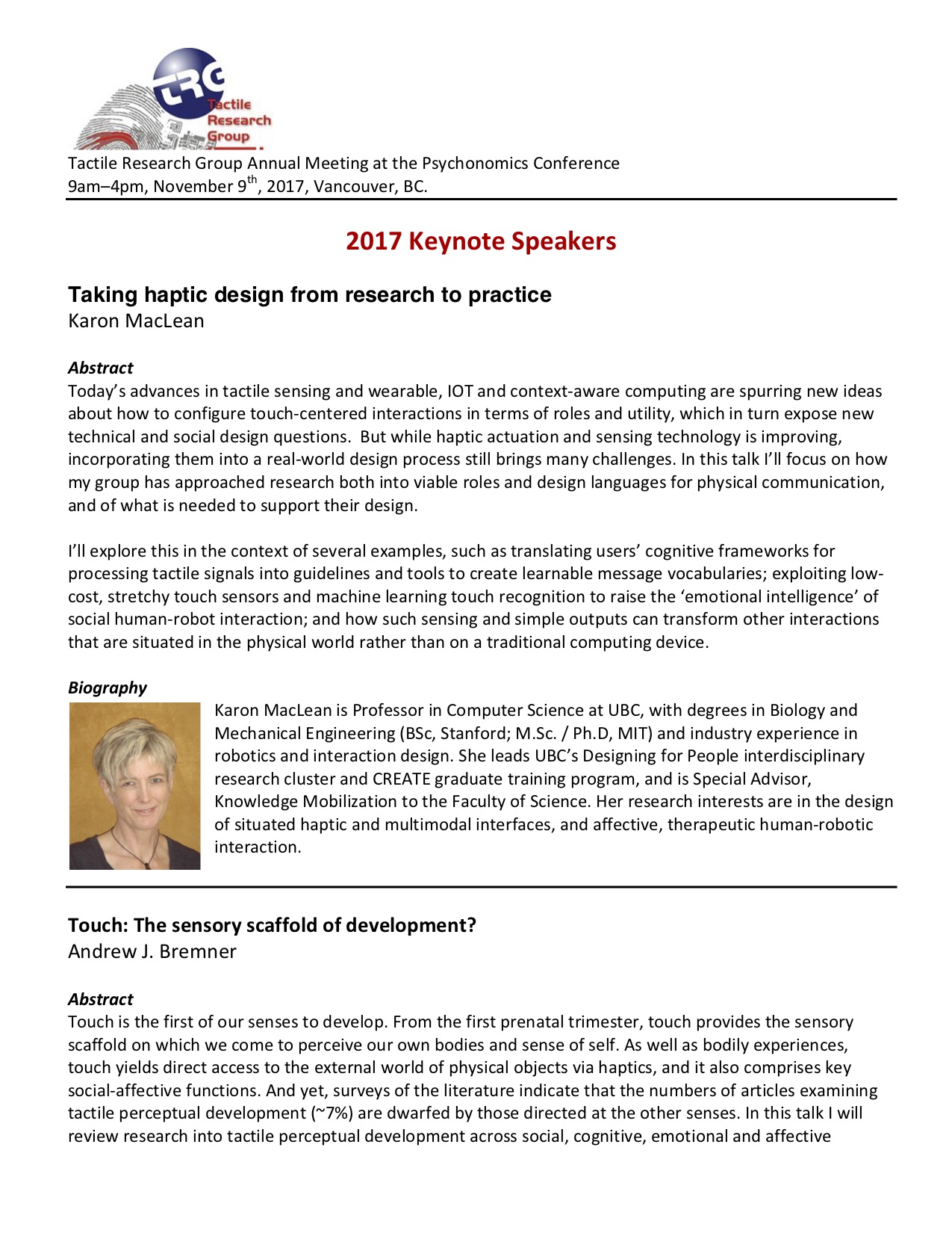 2017 Keynote Speakers 1 of 2